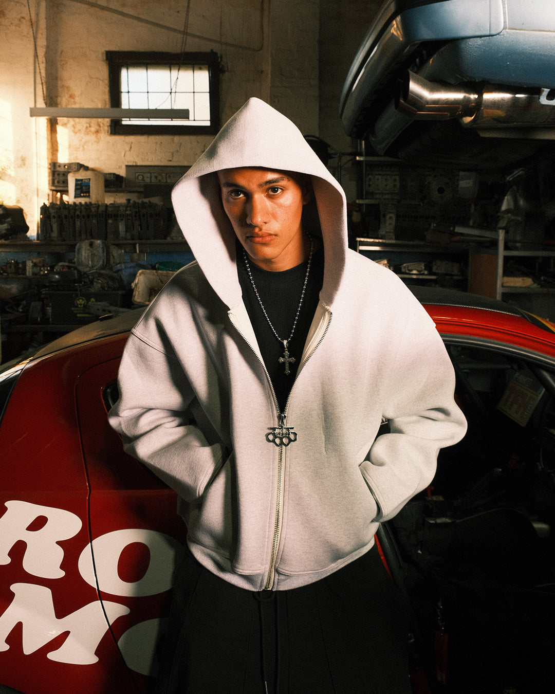 Knuckle Busta Hoodie - Grey - Effn Clothing