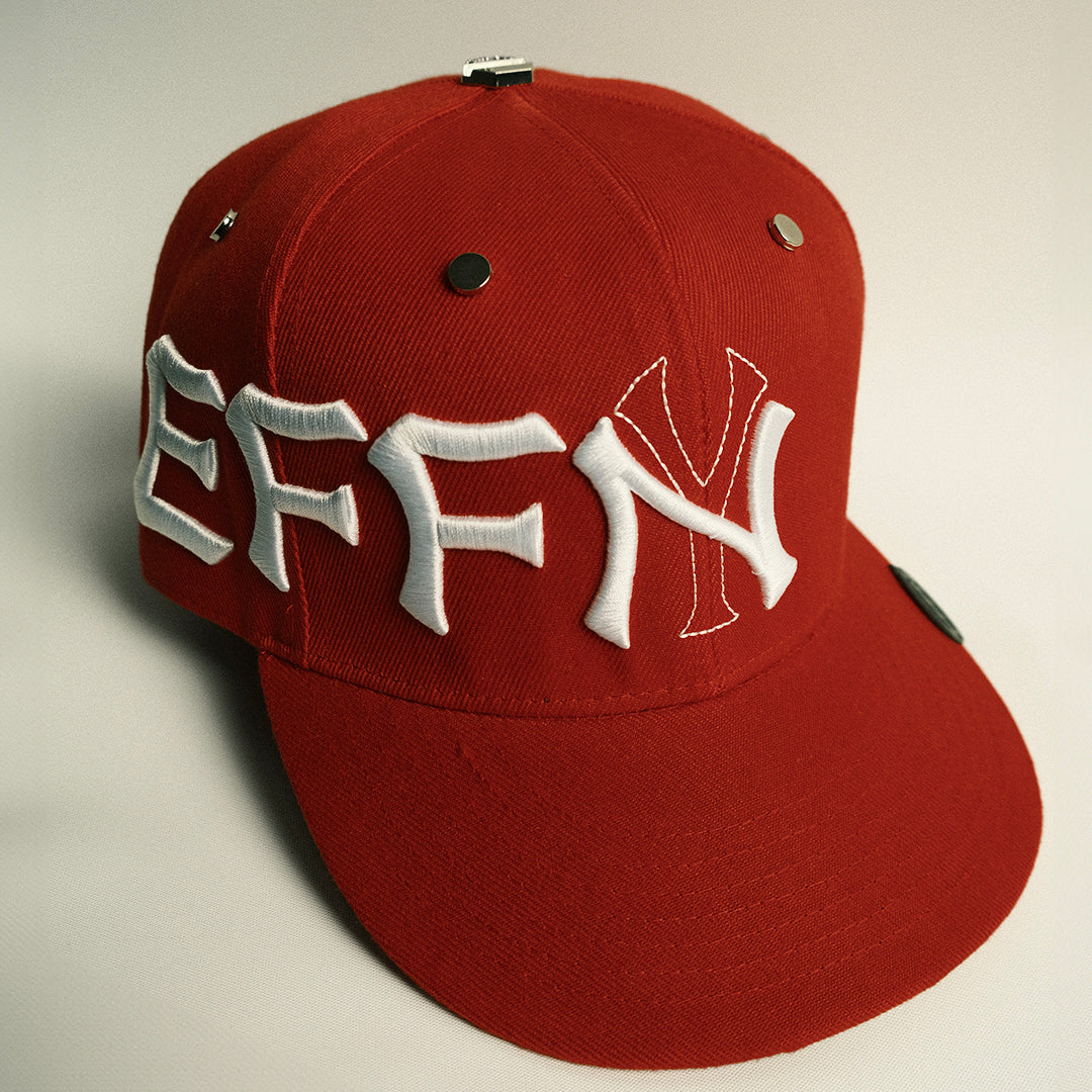 EFFN/Y Fitted Hat - Red - Effn Clothing